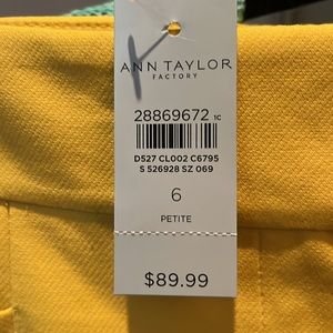 Ann Taylor sunny yellow slacks